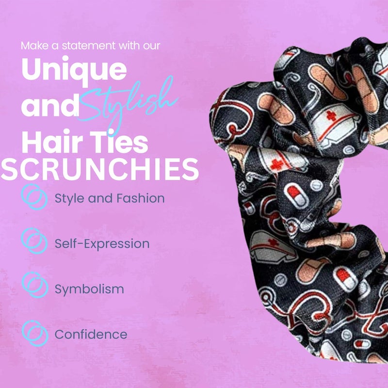 Infinity Collection Nurse Scrunchie, Hair Ties, and Nursing Elastics Gift - Image 5